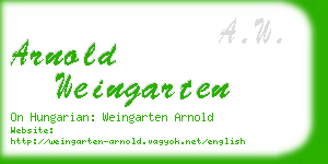 arnold weingarten business card